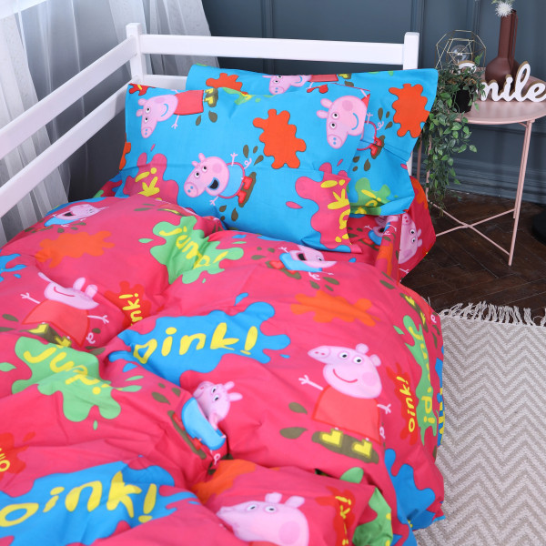 Фото - Комплект постельного белья детский MirSon 143х210 см Kids Time 17-0507 Peppa Бязь (2200007075096)