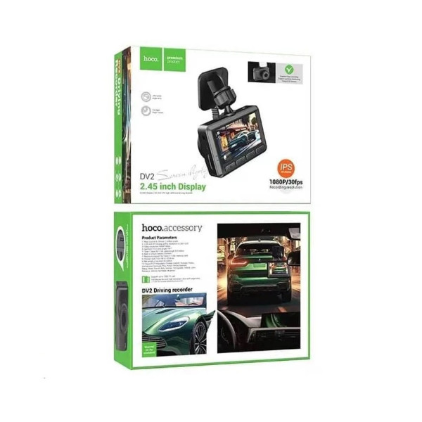 Фото - Видеорегистратор HOCO DV2 Driving recorder with display Black (6942007608176)