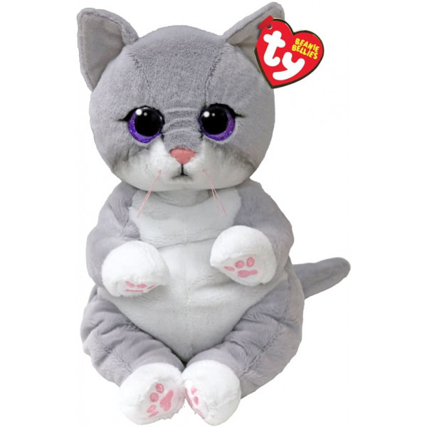 Фото - Мягкая игрушка глазастик TY BEANIE BELLIES Серый котенок "MORGAN" 25 см (43203)