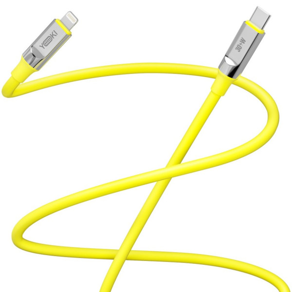 Фото - Кабель синхронизации данных YOKI ULTRA Type-C to Lightning 30W 1.2m Yellow (YK-UL61)