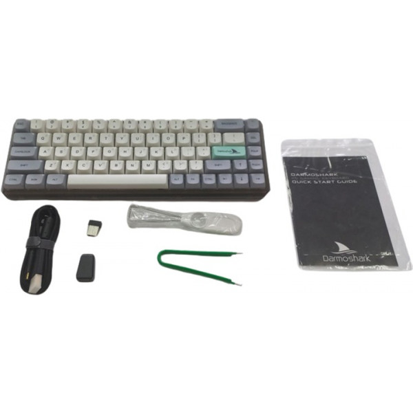 Фото - Клавиатура беспроводная игровая Motospeed Darmoshark K5 Gateron Silver Pro Light Gray (dmk5lgspro)