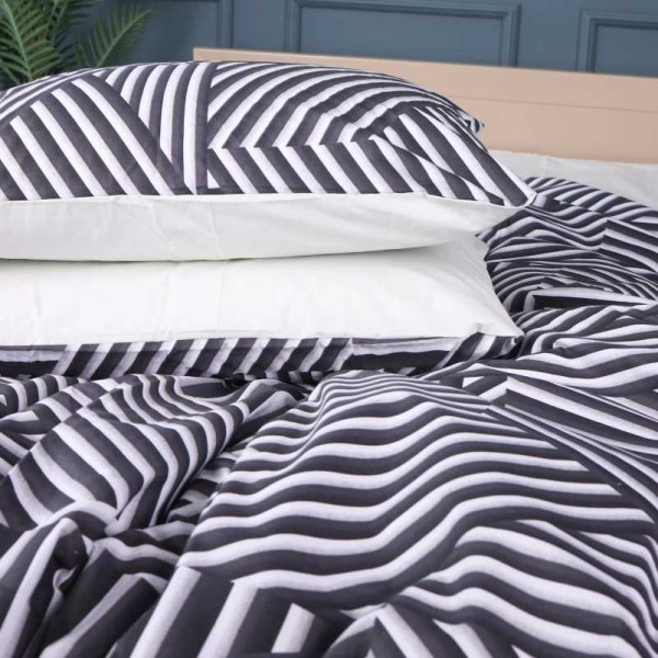 Фото - Комплект постельного белья детский MirSon 110х140 см 17-0629 Diamond Black White Бязь (2200008464424)
