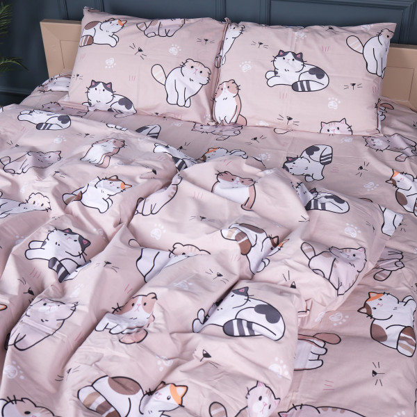 Фото - Наволочка MirSon Бязь 17-0665 Cream Kittens 70х70 см (2200010064339)