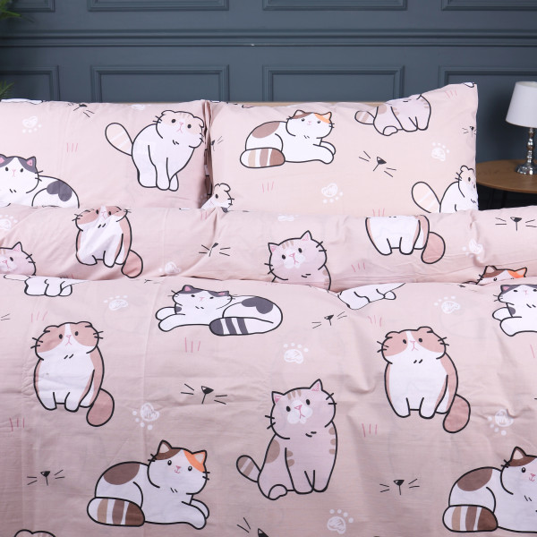 Фото - Наволочка MirSon Бязь 17-0665 Cream Kittens 70х70 см (2200010064339)