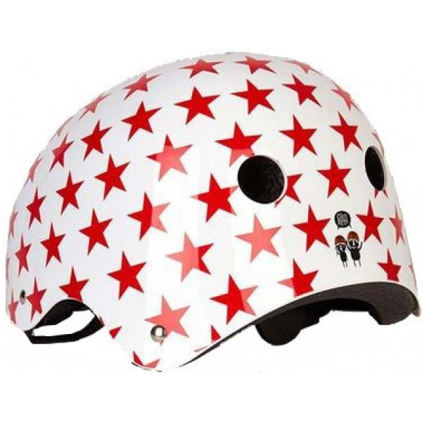 Фото - Шлем Coconut Белый с красными звездочками 44-51 см (COCO 4XS)