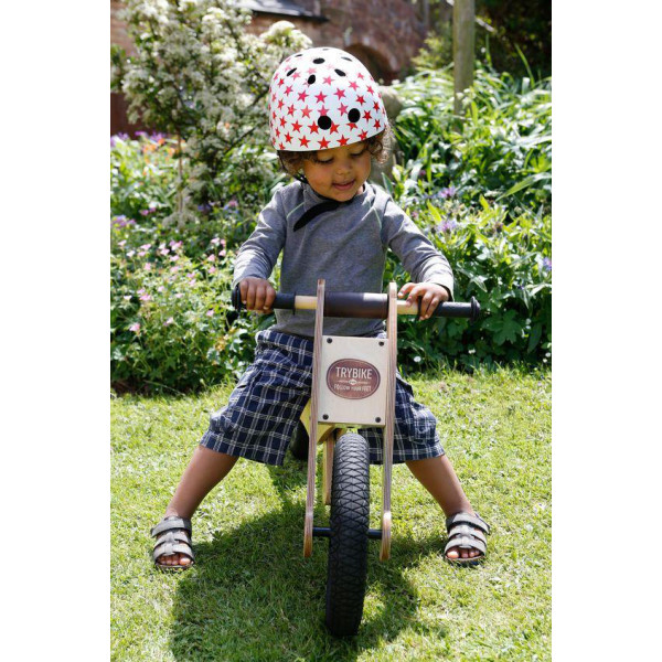 Фото - Шлем Coconut Белый с красными звездочками 44-51 см (COCO 4XS)