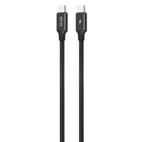 Фото - Кабель синхронизации данных Profit QY-84, PD, 20W, 3A  Type-C to Type-C 1m Black (000001709)
