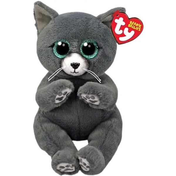 Фото - Мягкая игрушка глазастик TY Beanie Bellies Кошка "BINX" (41501)
