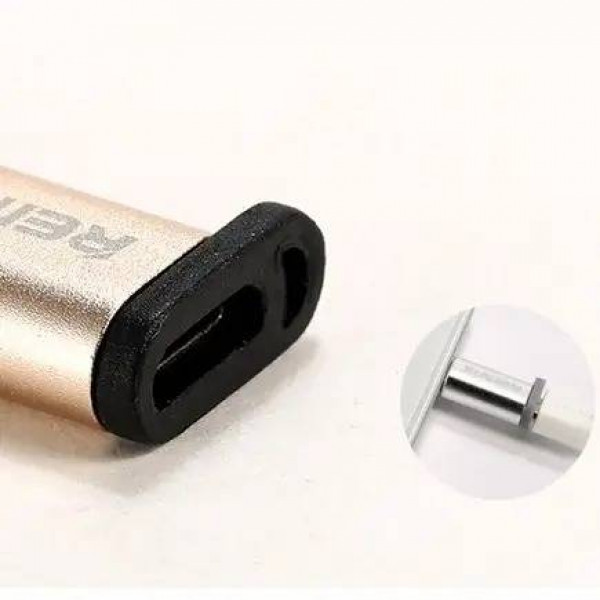 Фото - Переходник Remax RA-USB1 Feliz microUSB-USB Type-C Gold (6954851289807)