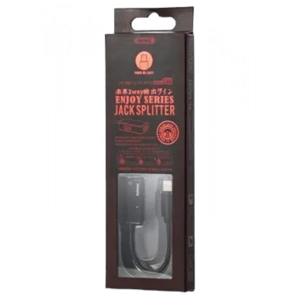 Фото - Переходник аудио Remax RL-LA02i Enjoy 2in1 Lightning-2 Lightning Black (6954851297994)