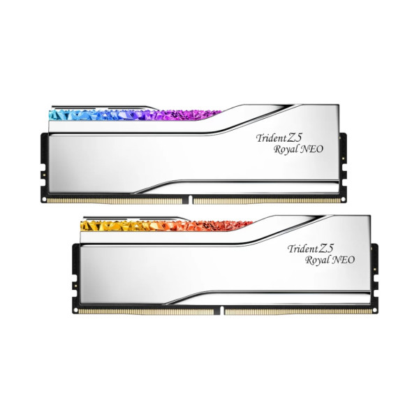 Фото - Память DDR G.Skill Trident Z5 Royal NEO RGB Silver DDR5-8000 32GB (2x16GB) (F5-8000J3848H16GX2-TR5NS)