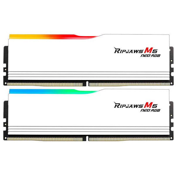 Фото - Память DDR G.Skill Ripjaws M5 Neo RGB White DDR5-6000 32GB (2x16GB) (F5-6000J3038F16GX2-RM5NRW)