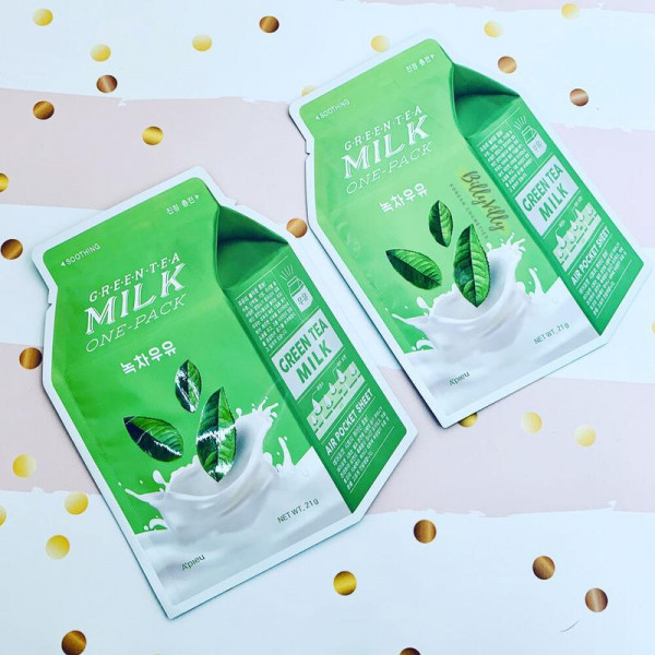 Фото - Маска для лица A'pieu Milk One-Pack с экстрактом зеленого чая 21 мл (8806185780278)