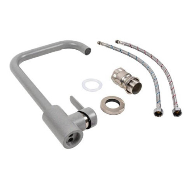 Фото - Смеситель кухонный Platinum KT 11 (3008B-FH) Серый металлик