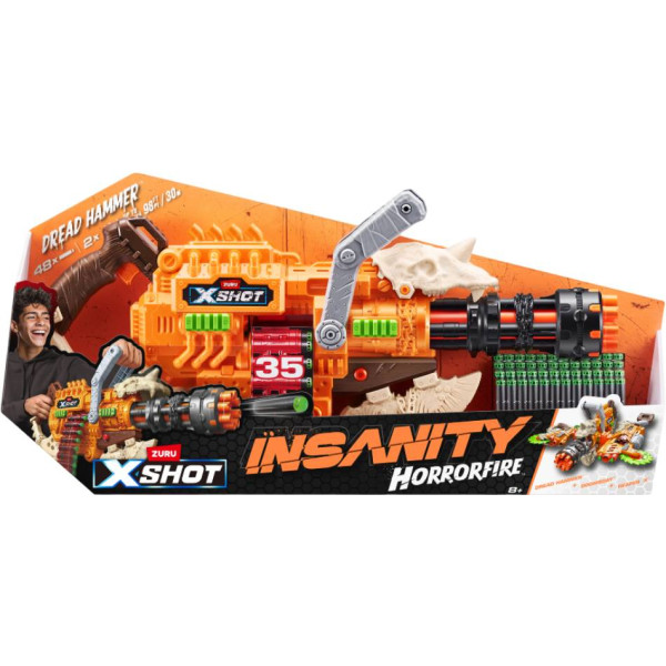 Фото - Бластер многозарядный ZURU X-Shot Insanity Horrorfire Dread Hammer (48 патронов) (36733)