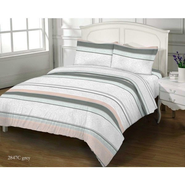 Фото - Комплект постельного белья Zastelli 2847 C GREY GOLD USA бязь 145х210 Белый (16306)