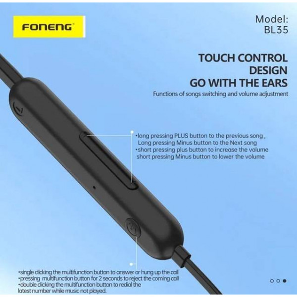 Фото - Наушники вкладыши беспроводные Foneng Neckband Sport (BL35)