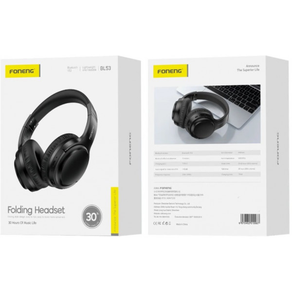 Фото - Наушники накладные беспроводные Foneng Neckband Sport (BL53-BL)