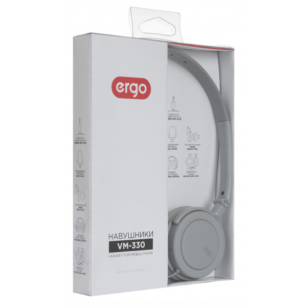 Фото - Наушники накладные Ergo VM-330 Grey