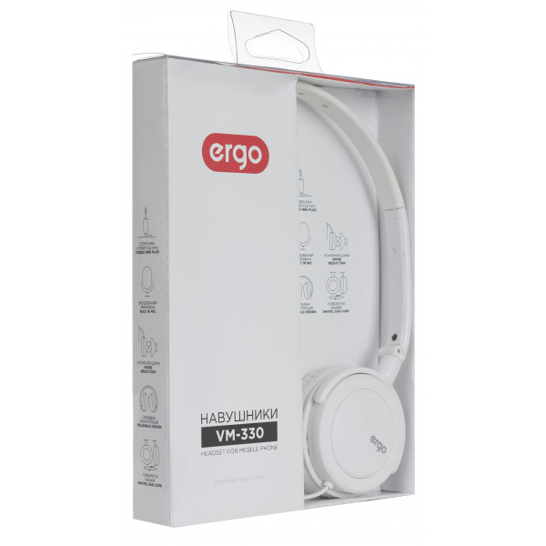 Фото - Наушники накладные Ergo VM-330 White