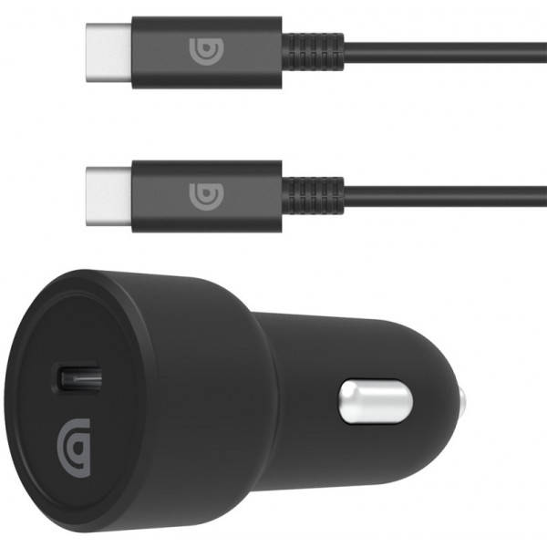 Фото - Автомобильное зарядное устройство Griffin Single Port 15W USB-C Car Charger with USB-C Cable Black (GP-088-BLK)