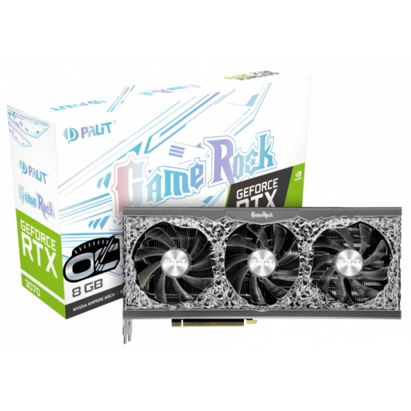 Фото - Видеокарта Palit GeForce RTX 3070 GameRock OC 8GB GDDR6 256bit (NE63070H19P2-1040G)