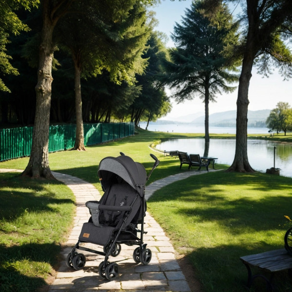 Фото - Коляска прогулочная Lionelo Irma Black/Dark Grey