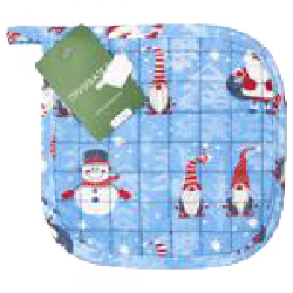 Фото - Прихватка Home Line Полупанама гномы голубой/джинс (178502) Фото - Прихватка Home Line Полупанама гномы голубой/джинс (178502)