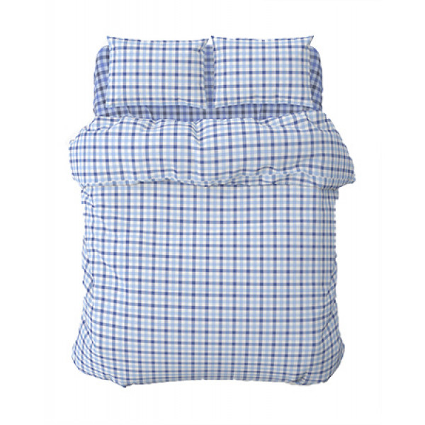 Фото - Комплект постельного белья Home Line Клетка голубой/серо-голубой (179191) Фото - Комплект постельного белья Home Line Клетка голубой/серо-голубой (179191)