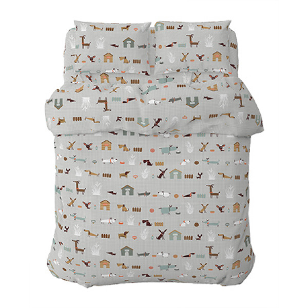Фото - Комплект постельного белья Home Line Гав-Гав світло- сірий (179195)