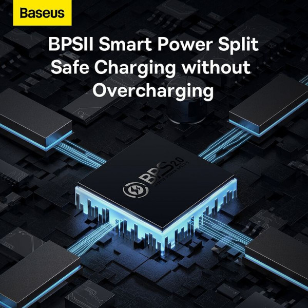 Фото - Сетевое зарядное устройство Baseus 65W GaN5 Pro 2C+U (CCGP120201) Black