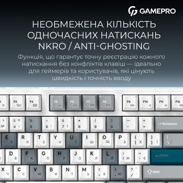 Фото - Клавиатура беспроводная игровая GamePro Asgard Ragnar Keychron Super White (MK285WH)