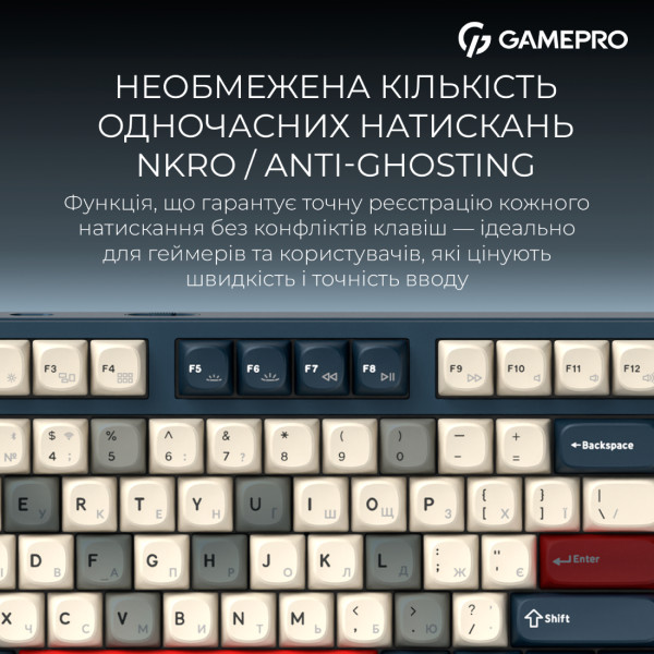 Фото - Клавиатура беспроводная игровая GamePro Asgard Ragnar Keychron Super Blue (MK285BL)