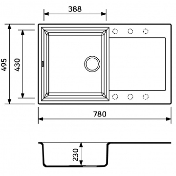 Фото - Мойка кухонная+смеситель Adamant Horizon черный (1824296911503)