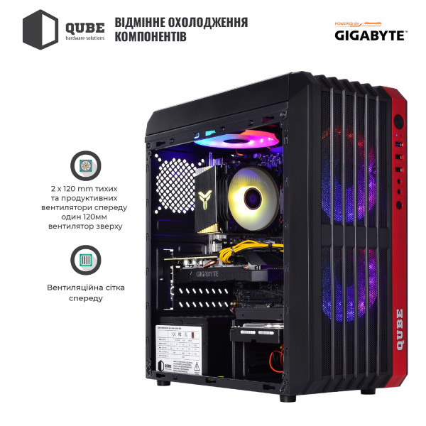Фото - Системный блок QUBE QB Ryzen 5 3500X RTX 2060 6GB 162 (GBRyzen53500XRTX20606GB162)