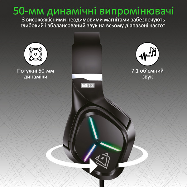 Фото - Гарнитура проводная игровая Vertux Blitz.Black