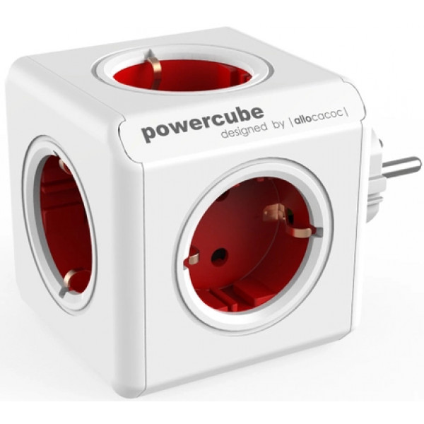 Фото - Разветвитель 220В Allocacoc Powercube Original 5р Red (1100RD/DEORPC)
