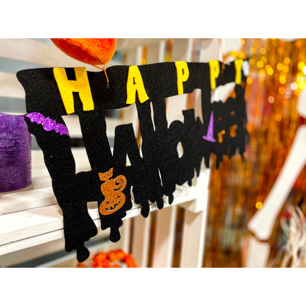 Фото - Декор Halloween YES! Fun Happy Halloween, 41 * 20 см, фетр (973704)