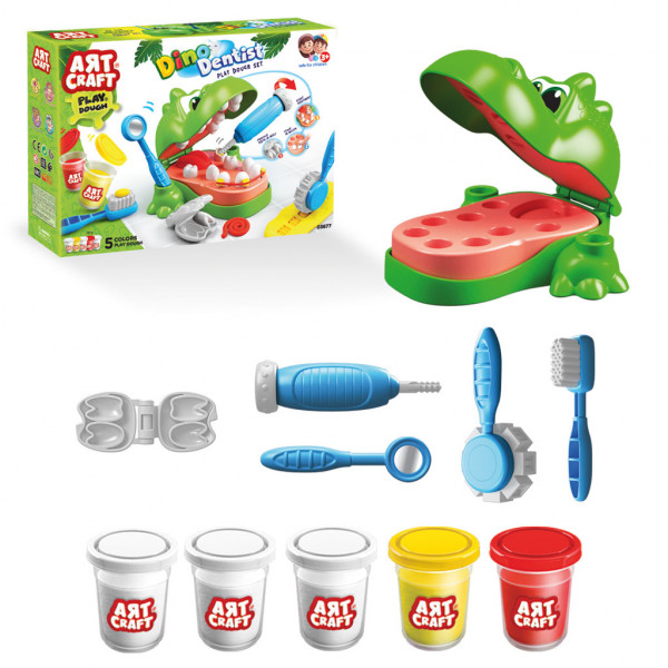 Фото - Лепка из теста dede Дино дантист Art Craft (03677)