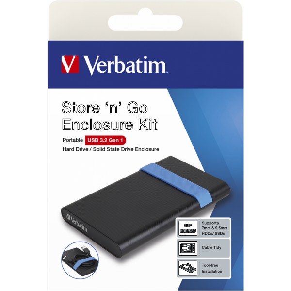 Фото - Внешний карман Verbatim SSD\HDD 2.5" USB 3.2 GEN 1-SuperSpeed (53106)