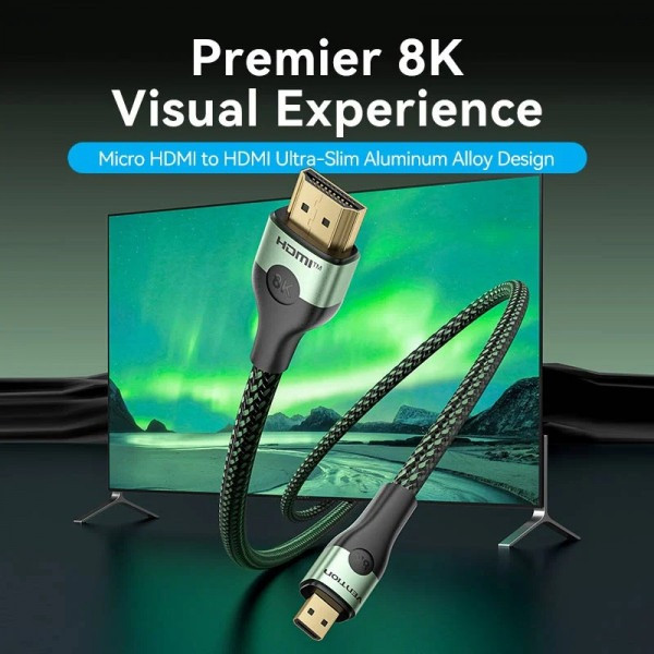 Фото - Кабель HDMI Vention HDMI M - Micro HDMI M, 2.1m V2.0 (AGKGH)