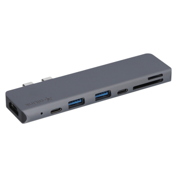 Фото - Хаб USB Ailink Aluminium 7 в 1 USB-C 4K HDMI Card Reader Hub Multi Port Space Grey (AI-СН7D)