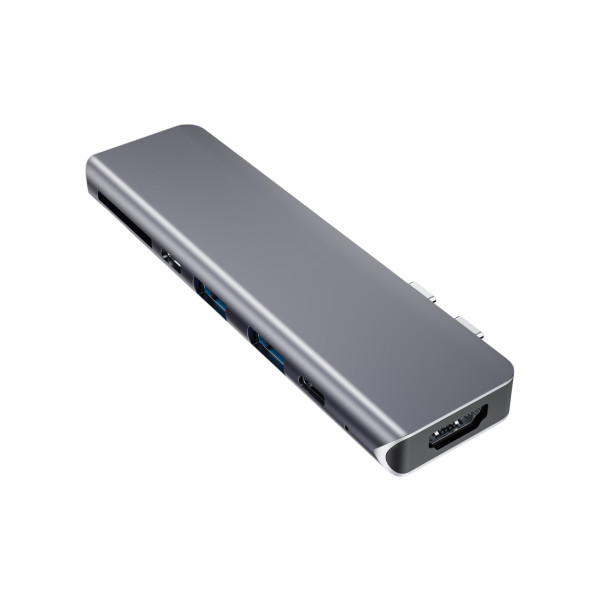 Фото - Хаб USB Ailink Aluminium 7 в 1 USB-C 4K HDMI Card Reader Hub Multi Port Space Grey (AI-СН7D)