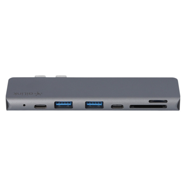 Фото - Хаб USB Ailink Aluminium 7 в 1 USB-C 4K HDMI Card Reader Hub Multi Port Space Grey (AI-СН7D)