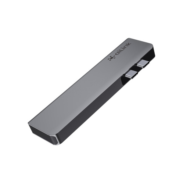 Фото - Хаб USB Ailink Aluminium 7 в 1 USB-C 4K HDMI Card Reader Hub Multi Port Space Grey (AI-СН7D)