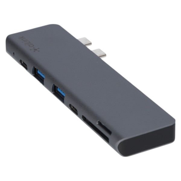 Фото - Хаб USB Ailink Aluminium 7 в 1 USB-C 4K HDMI Card Reader Hub Multi Port Space Grey (AI-СН7D)
