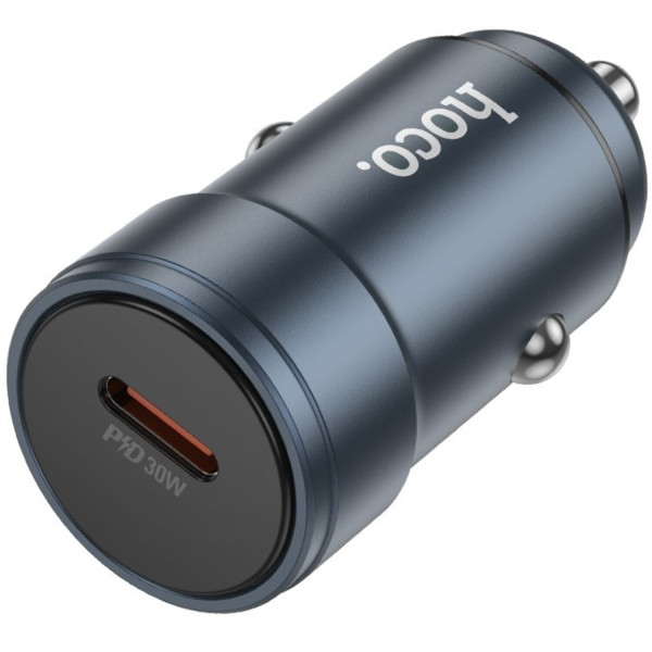 Фото - Автомобильное зарядное устройство HOCO Z57 Glorious single-port PD30W Metal Gray (6942007633048)
