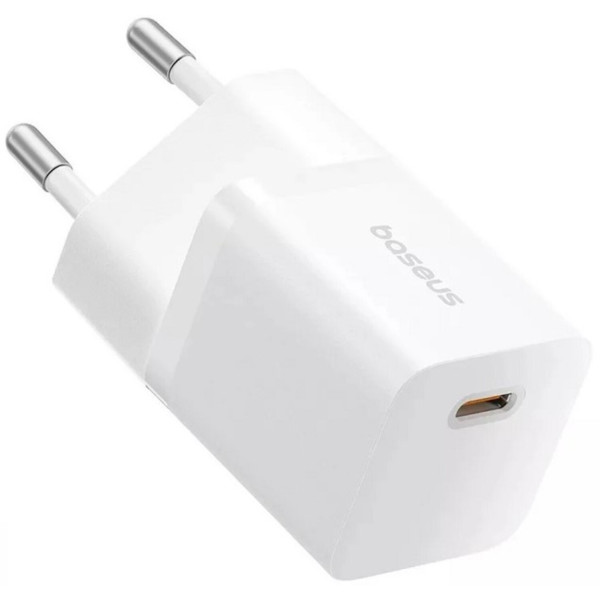 Фото - Сетевое зарядное устройство Baseus GaN5 Fast Charger (mini) 1C 25W EU Moon White (P10110909213-00)