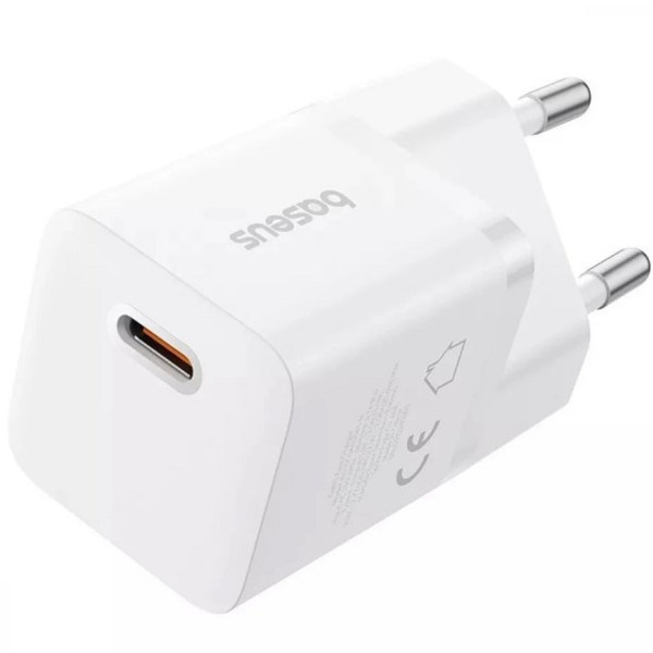 Фото - Сетевое зарядное устройство Baseus GaN5 Fast Charger (mini) 1C 25W EU Moon White (P10110909213-00)