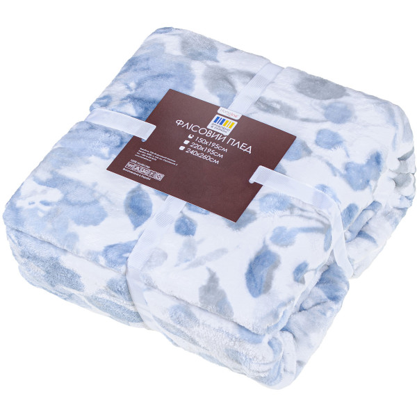 Фото - Плед полуторный Home Line ФЛИСОВЫЙ 150х195 ФЛ. ПРИНТ Щ280 ГОЛУБЫЕ ЦВЕТЫ НА МОЛОЧНОМ (192052)